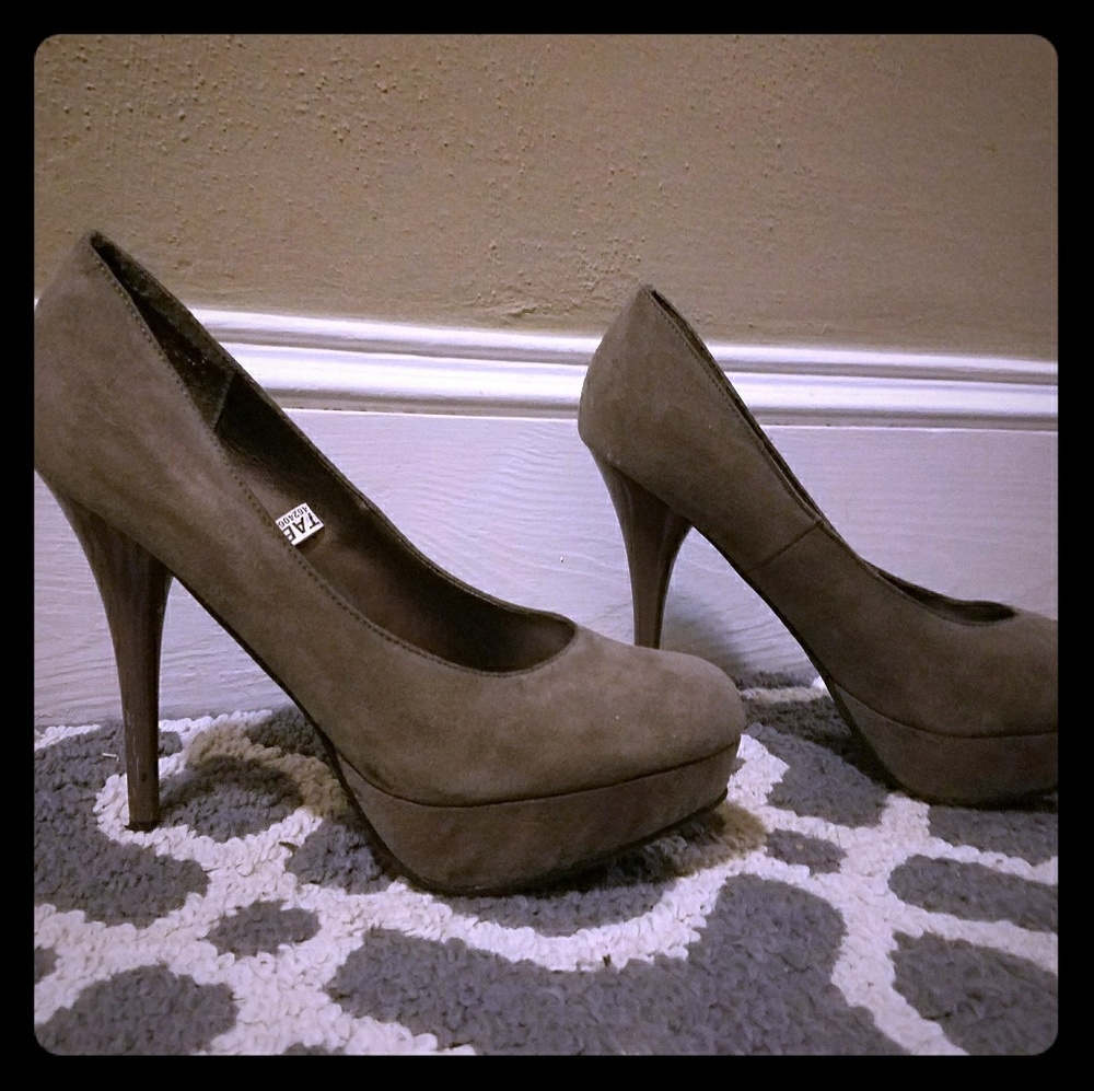 Taupe Platform stilettos